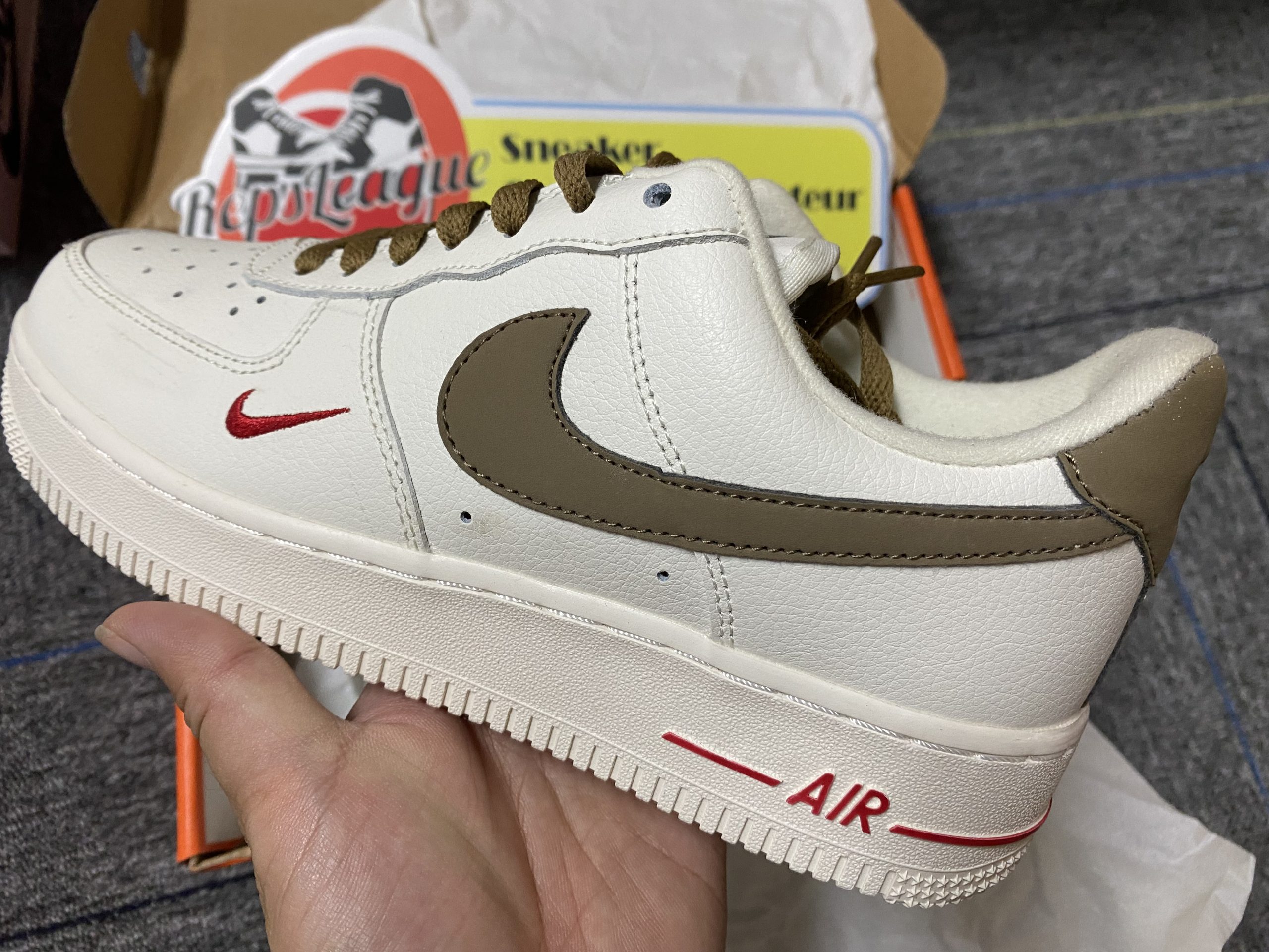 Nike Air Force 1 '07 'Red Mini Swoosh' Reps-02