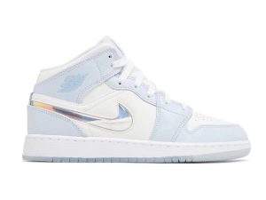 Air Jordan 1 Mid SE GS Glitter Swoosh Reps